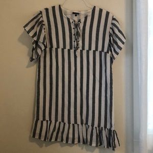 Striped short sleeved dress